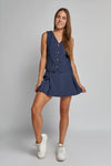 Conjunto Sienna de Chaleco y Falda Plisada