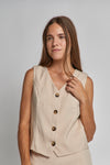 Conjunto Sienna de Chaleco y Falda Plisada